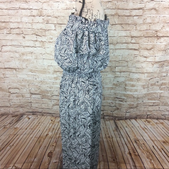 New Mudpie Jasmine Black Palm Jumpsuit XS - Picture 4 of 7